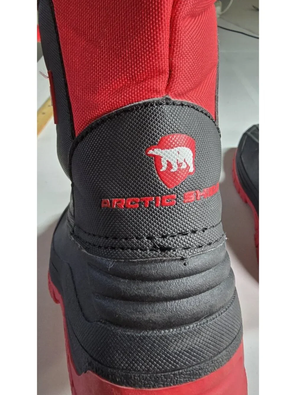Arctic Shield Kids Red & Black Winter Boots Size 12 Waterproof Insulated
